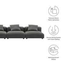 Load image into Gallery viewer, Solace 3-Piece Modular Upholstered Fabric Sofa by Modway
