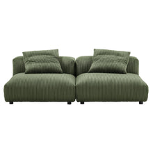 Load image into Gallery viewer, Solace 2-Piece Modular Corduroy Upholstered Sofa by Modway