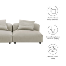 Load image into Gallery viewer, Solace 2-Piece Modular Upholstered Fabric Sofa by Modway