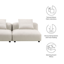 Load image into Gallery viewer, Solace 2-Piece Modular Upholstered Fabric Sofa by Modway
