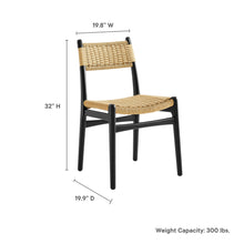 Load image into Gallery viewer, Wynn Rope and Wood Dining Side Chairs Set of 2 by Modway
