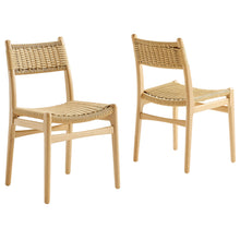Load image into Gallery viewer, Wynn Rope and Wood Dining Side Chairs Set of 2 by Modway