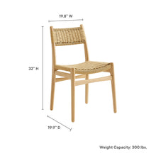 Load image into Gallery viewer, Wynn Rope and Wood Dining Side Chairs Set of 2 by Modway