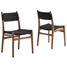 Load image into Gallery viewer, Wynn Rope and Wood Dining Side Chairs Set of 2 by Modway