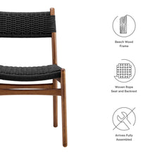 Load image into Gallery viewer, Wynn Rope and Wood Dining Side Chairs Set of 2 by Modway