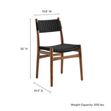 Load image into Gallery viewer, Wynn Rope and Wood Dining Side Chairs Set of 2 by Modway
