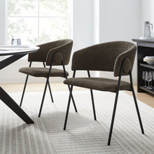Load image into Gallery viewer, Nella Upholstered Heathered Chenille Dining Chairs Set of 2 by Modway