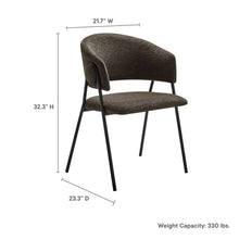 Load image into Gallery viewer, Nella Upholstered Heathered Chenille Dining Chairs Set of 2 by Modway