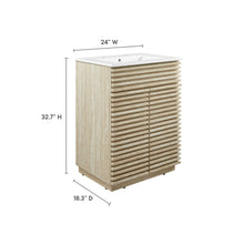 Load image into Gallery viewer, Render 24" Faux Travertine Bathroom Vanity With Sink by Modway