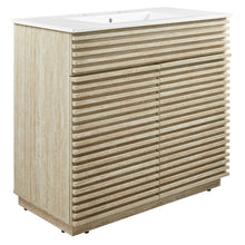 Load image into Gallery viewer, Render 36" Faux Travertine Bathroom Vanity With Sink by Modway