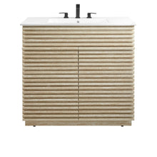Load image into Gallery viewer, Render 36" Faux Travertine Bathroom Vanity With Sink by Modway