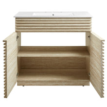 Load image into Gallery viewer, Render 36" Faux Travertine Bathroom Vanity With Sink by Modway