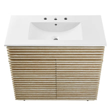 Load image into Gallery viewer, Render 36" Faux Travertine Bathroom Vanity With Sink by Modway