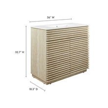 Load image into Gallery viewer, Render 36" Faux Travertine Bathroom Vanity With Sink by Modway