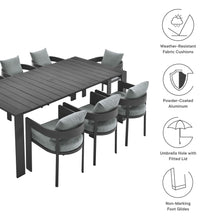 Load image into Gallery viewer, Tahoe 9-Piece Outdoor Patio Aluminum Dining Set by Modway