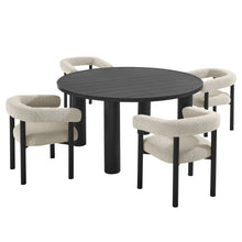 Load image into Gallery viewer, Nautica 5-Piece Round Outdoor Patio Aluminum Dining Table and Chairs Set by Modway