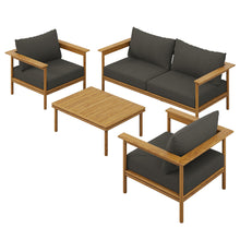 Load image into Gallery viewer, Wren 4-Piece Outdoor Patio Teak Wood Furniture Set by Modway