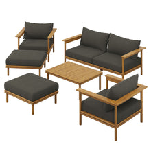 Load image into Gallery viewer, Wren 6-Piece Outdoor Patio Teak Wood Furniture Set by Modway