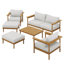 Load image into Gallery viewer, Wren 6-Piece Outdoor Patio Teak Wood Furniture Set by Modway