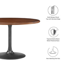 Load image into Gallery viewer, Lippa 48" Round Pedestal Solid Wood and Metal Dining Table by Modway