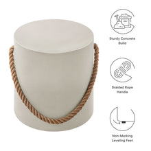Load image into Gallery viewer, Isera Indoor - Outdoor Patio Rope Concrete Side Table Stool by Modway