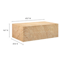 Load image into Gallery viewer, Jordana Square Plinth Indoor - Outdoor Patio Concrete Coffee Table by Modway