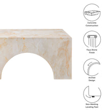 Load image into Gallery viewer, Valen Indoor - Outdoor Patio Arched Concrete Coffee Table by Modway