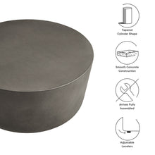 Load image into Gallery viewer, Brion Round Indoor - Outdoor Patio Concrete Coffee Table by Modway