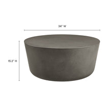 Load image into Gallery viewer, Brion Round Indoor - Outdoor Patio Concrete Coffee Table by Modway