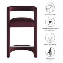 Load image into Gallery viewer, Winslow Performance Velvet Counter Stool by Modway