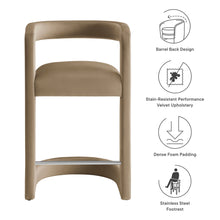 Load image into Gallery viewer, Winslow Performance Velvet Counter Stool by Modway