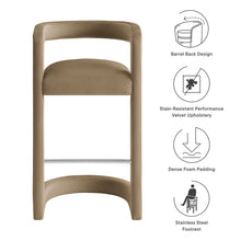 Load image into Gallery viewer, Winslow Performance Velvet Bar Stool by Modway