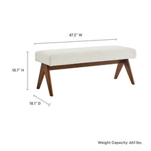 Load image into Gallery viewer, Lyra 47" Boucle Upholstered Bench by Modway
