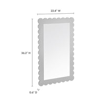 Load image into Gallery viewer, Emmeline Scalloped Rectangle Wall Mirror by Modway