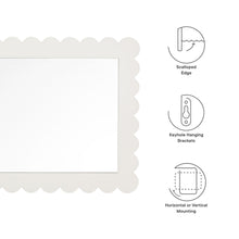 Load image into Gallery viewer, Emmeline Scalloped Rectangle Wall Mirror by Modway