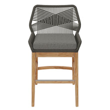 Load image into Gallery viewer, Wellspring Outdoor Patio Teak and Rope Counter Stool by Modway