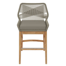 Load image into Gallery viewer, Wellspring Outdoor Patio Teak and Rope Counter Stool by Modway