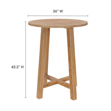 Load image into Gallery viewer, Wellspring 36" Outdoor Patio Teak Wood Bar Table by Modway