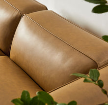 Load image into Gallery viewer, Auren 3-Piece Upholstered Vegan Leather Modular Loveseat with Ottoman by Modway