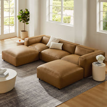Load image into Gallery viewer, Auren 5-Piece Upholstered Vegan Leather Modular U-Shaped Sofa by Modway