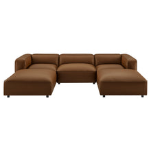 Load image into Gallery viewer, Auren 5-Piece Upholstered Vegan Leather Modular U-Shaped Sofa by Modway