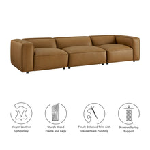 Load image into Gallery viewer, Auren 3-Piece Upholstered Vegan Leather Modular Sofa by Modway