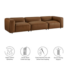 Load image into Gallery viewer, Auren 3-Piece Upholstered Vegan Leather Modular Sofa by Modway