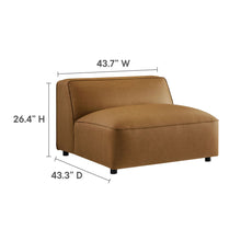 Load image into Gallery viewer, Auren 5-Piece Upholstered Armless L-Shaped Vegan Leather Modular Sofa by Modway