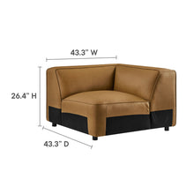 Load image into Gallery viewer, Auren 5-Piece Upholstered Armless L-Shaped Vegan Leather Modular Sofa by Modway