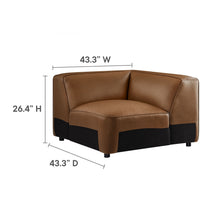Load image into Gallery viewer, Auren 5-Piece Upholstered Armless L-Shaped Vegan Leather Modular Sofa by Modway
