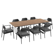 Load image into Gallery viewer, Aeris 9-Piece Outdoor Patio Aluminum Dining Set by Modway