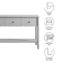 Load image into Gallery viewer, Emmeline 3-Drawer Scalloped Console Table by Modway