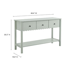 Load image into Gallery viewer, Emmeline 3-Drawer Scalloped Console Table by Modway