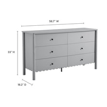 Load image into Gallery viewer, Emmeline Scalloped 6-Drawer Dresser by Modway